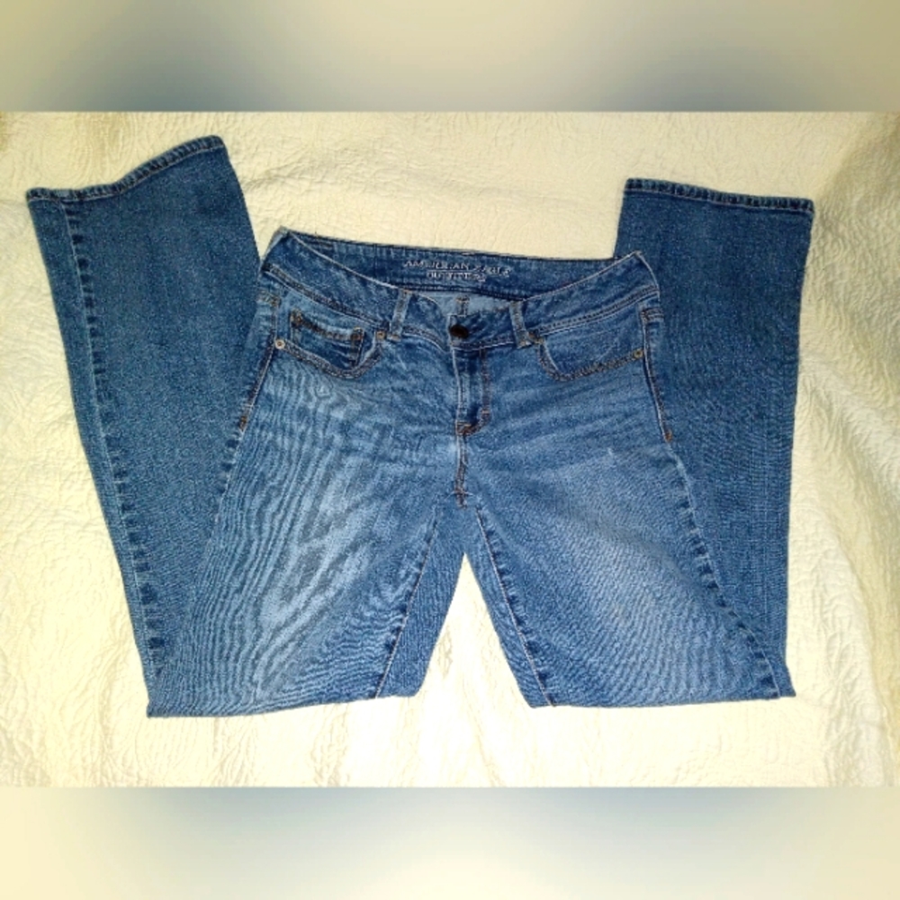 American Eagle kickboot stretch blue jeans sz 10